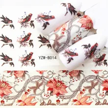 1 шт цветы и птицы наклейки для ногтей бабочка цветок переводные наклейки для ногтей Слайдеры для украшения ногтей тату TLY горячая распродажа