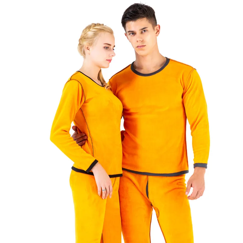 

Winter Warm Thermal Underwear Sets For Couples Thick Plus Velvet Long Johns Men Womens Clothes L-XXXL Pant And Top Thermal Suit