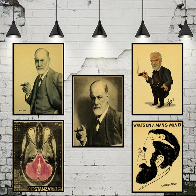 Vintage Classic Sigmund Freud What's On a Man's Mind Poster Home Decor Painting Retro Kraft