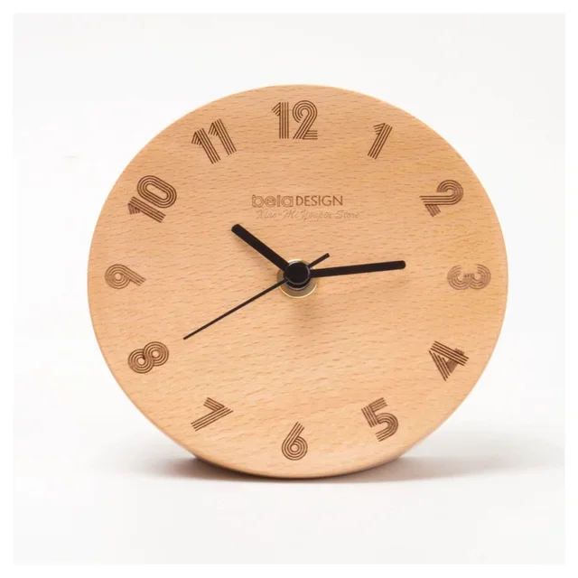 Xiaomi Mijia Beladesign Alarm Clock Beech Wooden Mute Desktop Table
