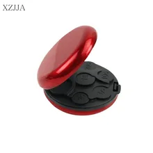 XZJJA Aluminum Euro Dollar Coin Storage Box Dispenser Round Coin Purse Wallet Holders Coins organizer With Cosmetic Mirror
