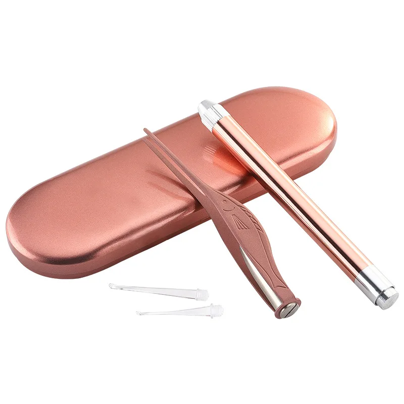 

Illuminated Child Ear Cleaning Tool Ear Cleaner Led Flashlight Wax Removal Luminous Kids Health Care,1x Ear Forceps+ear spoon+