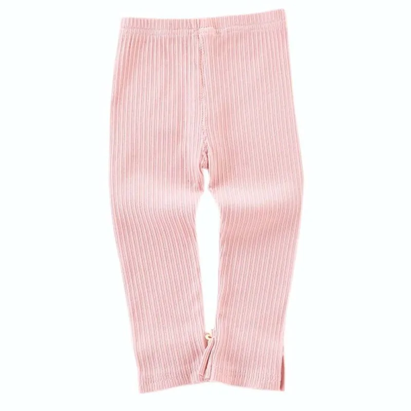 Штаны для девочек, леггинсы для маленьких девочек, милые эластичные теплые штаны с цветочным принтом для новорожденных, штаны принцессы - Цвет: Pink
