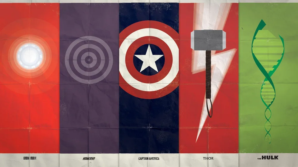 送料無料 Avengers マーベル の ロゴ ポスター Hd ホーム壁の装飾