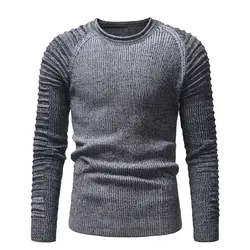 Высокое качество 2018 Новый Для мужчин Повседневное Свитера, пуловеры Для мужчин осень шею Лоскутная качество вязать бренд Для мужчин свитер
