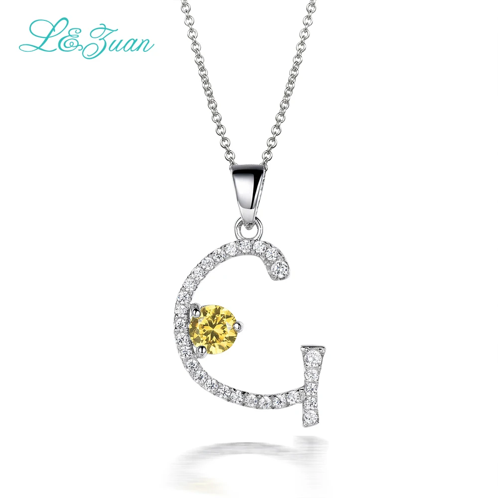 L & Цзуань 925 серебро 1.16ct драгоценных камней очарование г Кулон Цепочки и ожерелья