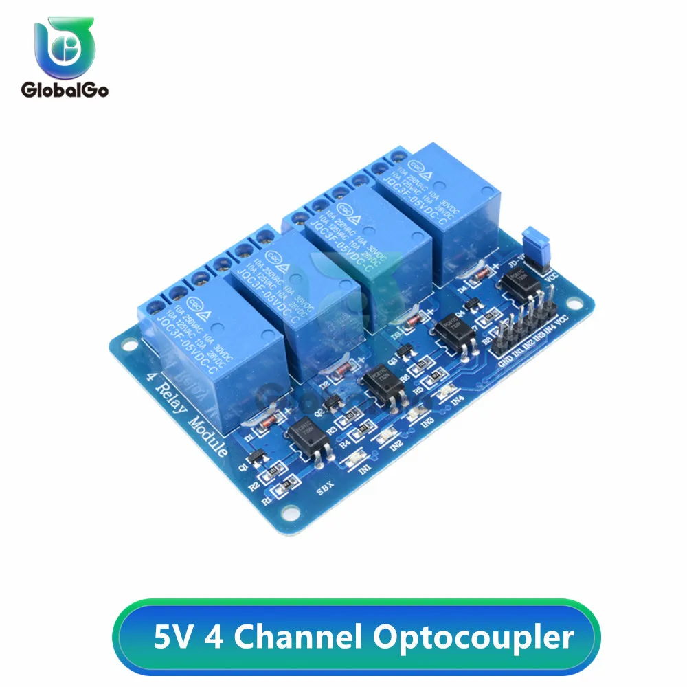 

5V 4 Channel Relay Module Shield Electronic 4 Way Relay Module Switch Controller With Optocoupler