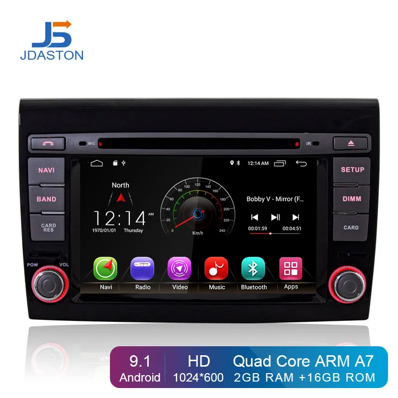 JDASTON Android 8,1 DVD плеер автомобиля для Fiat Bravo 2007 2008 2009 2010 2011 2012 gps навигации 2 Дин Радио стерео Мультимедиа