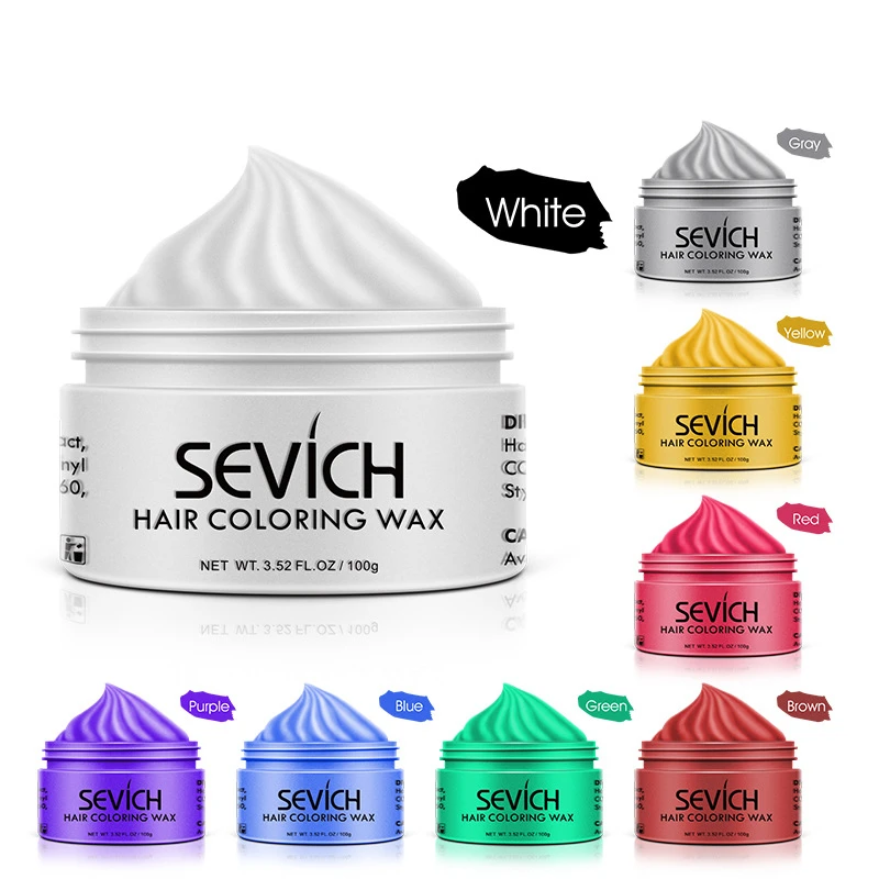 Sevich 100g 8-Цвет унисекс временноого цвета цветной воск Сделай Сам DIY бигуди для волос моделирование крем-краска для бабушка седые волосы Краски воск легко мыть TSLM2