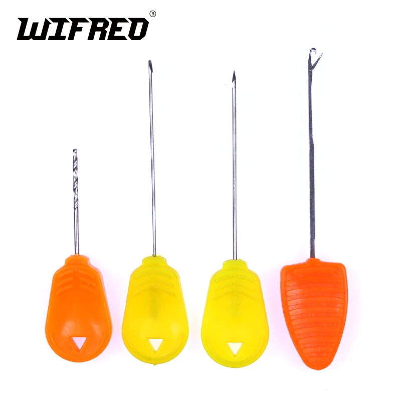 

Wifreo 4pcs Carp Fishing Baiting Splicing Needles Knot Puller Scissors Boilies pop up Tools