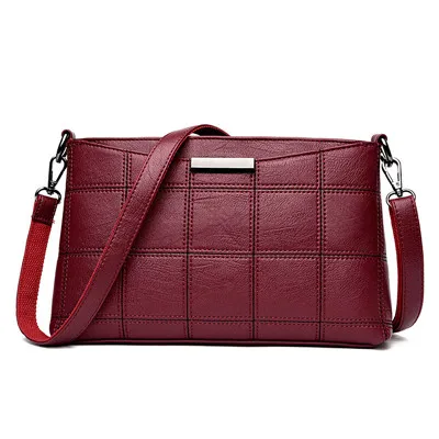 Kavard брендовые Модные клетчатые сумки через плечо женские сумки из искусственной кожи женские сумки дизайнерские сумки через плечо женская сумка - Цвет: red