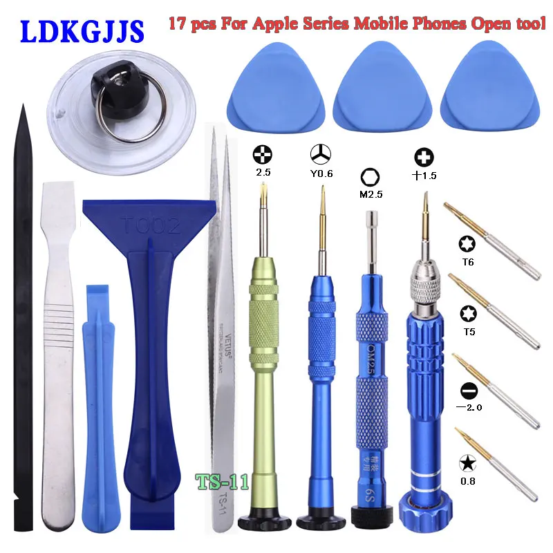 17 PCS Mobile Phone Repair Opening Tool Kits Spudger Pry Tweezers