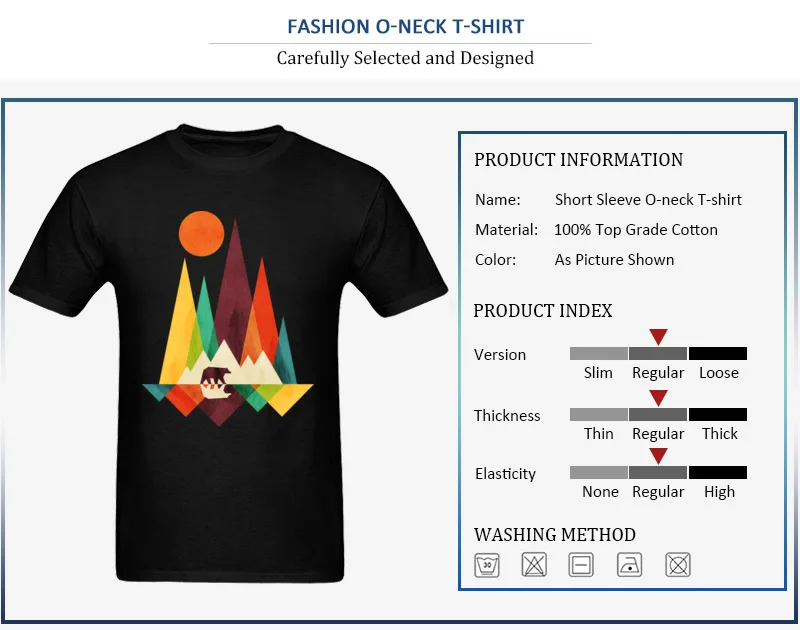 Round Collar Mountain Bear 100% Cotton Fabric Men Top T-shirts 3D Printed Short Sleeve Tops Shirt Company Summer Tee Shirt Mountain Bear