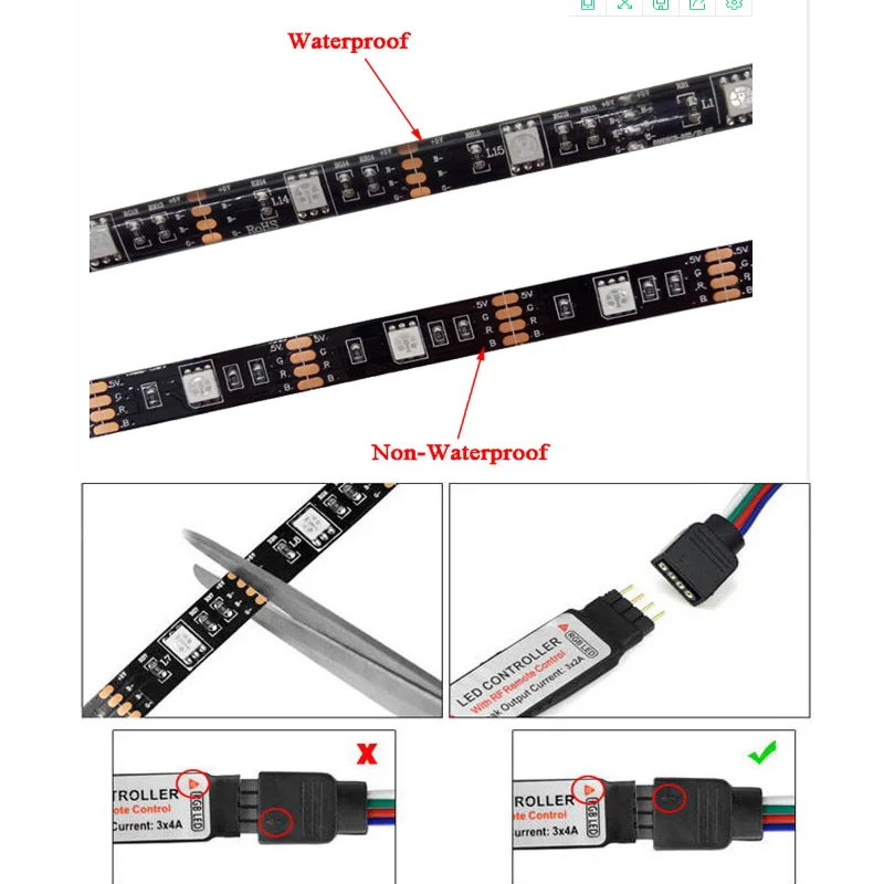 USB Светодиодная лента 5050 RGB гибкая светодиодная лента светильник 50 см 1 м 2 м 3 м 4 м 5 м DC5V RGB цвет сменный ТВ фоновый светильник ing