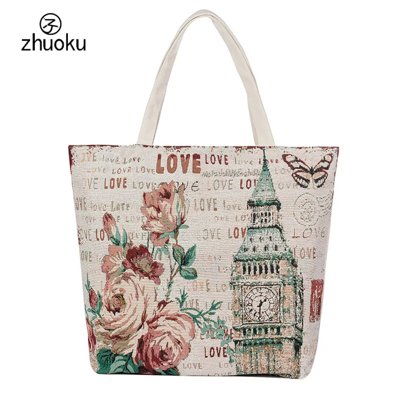 

Aliexpress Hot sale Women Shoulder shopper bag Canvas fabric bag Environmental Tote bag reusable shopping bag Mother gift T62