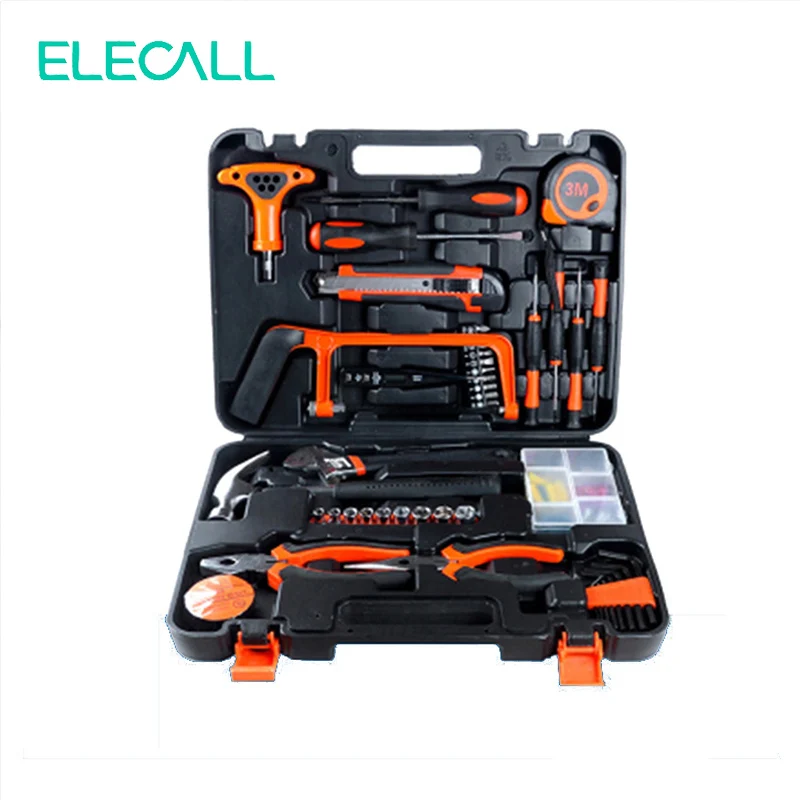 

ELECALL 82 PCS ET-DZ82 Professional Household-hardware Combination Tool Box Tools Kit Packed Square