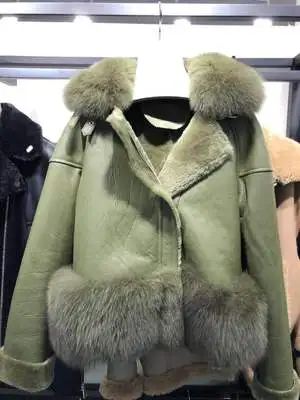 waterproof parka New brand high-end imported fur one regular coat ladies fox fur grass European and American wind jacket winter warm fox fur coat long down puffer coat Coats & Jackets