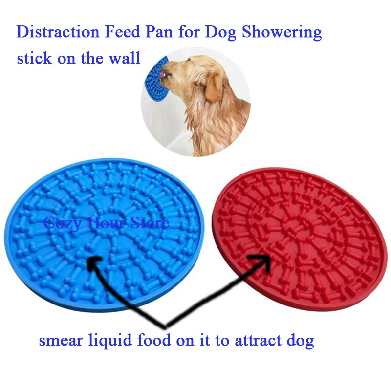 

Dog Bath Buddy Dog Lick Feed Pad Slow Feeder Pet Bath Products Transfer Plate Pet Bath Fixed Suction Silicone Cup Bowl