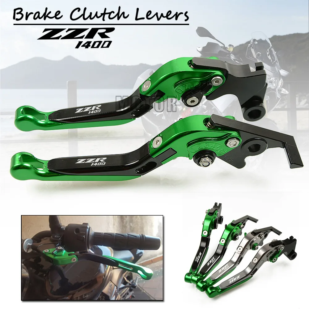 

CNC Motorcycle Adjustable Foldable Brake Clutch Levers For Kawasaki ZZR1400 2006-2016 ZZR 1400 S Version 2016 Motorbike Folding