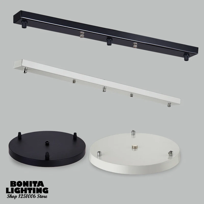 Billige Decke Tablett Decke Platte Decken Basis hängen up 3 lampen lange tray runde tablett hängen zubehör für anhänger lampe