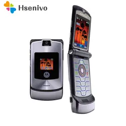 100% разблокирована оригинальный Motorola Razr V3i флип GSM Bluetooth MP3 четырехдиапазонный мобильный сотовый телефон Восстановленное Бесплатная