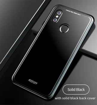 

LUPHIE Adsorption Magneto Magnetic Case With Glass Back Cover Built-in Magnets Armor Metal Case For Xiaomi Mi 8 Mi8