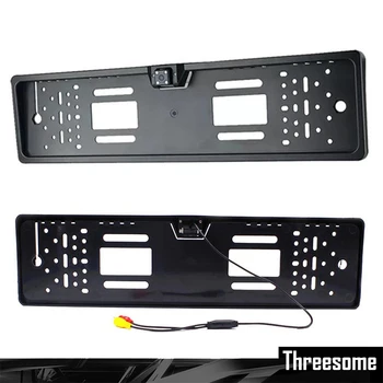 

SRXTZM New Arrival European Universal Car License Plate Frame Camera Auto Reverse Rear View Backup Camera 4 LED For European Car