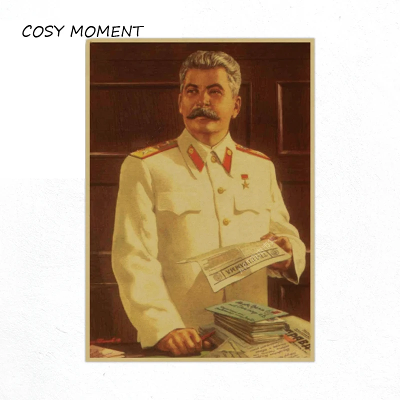 

COSY MOMENT Stalin of the Soviet Union/Lenin Political Figure Vintage Kraft Paper Posters Classic Decorative Painting Art QT297