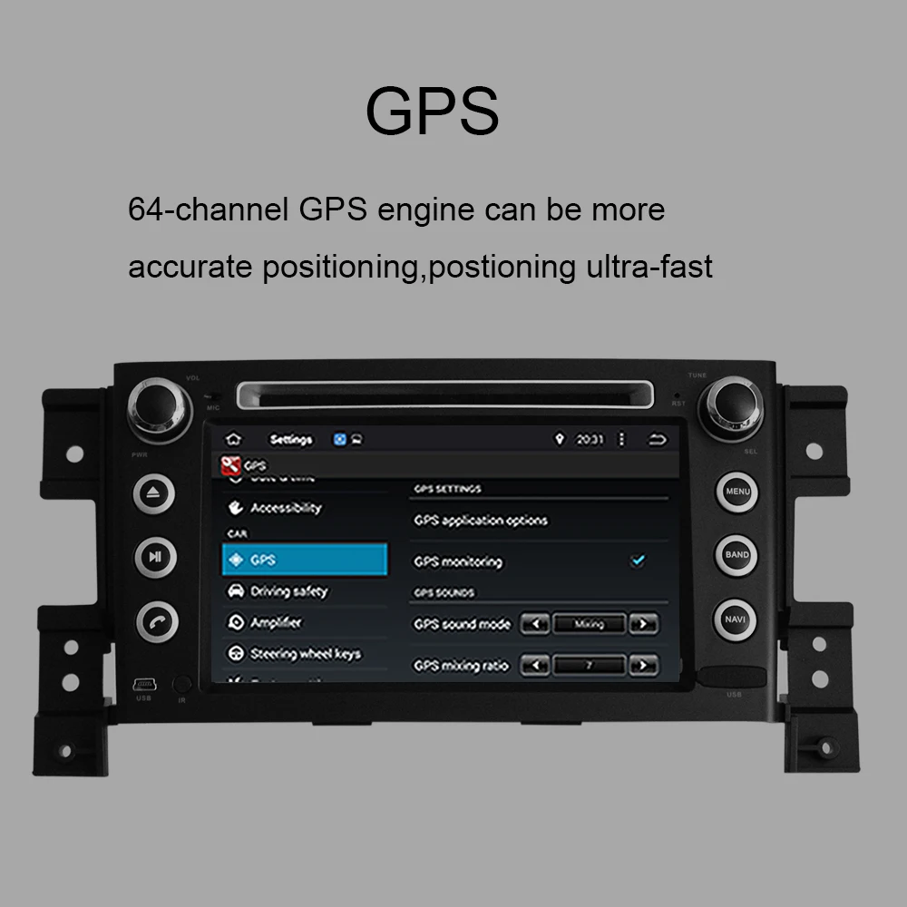 Top Android 9.0 Octa Core 4GB RAM Car Multimedia Player with GPS Navigation For Suzuki Grand Vitara 2005-2015 Car Radio Stereo WIFI 3