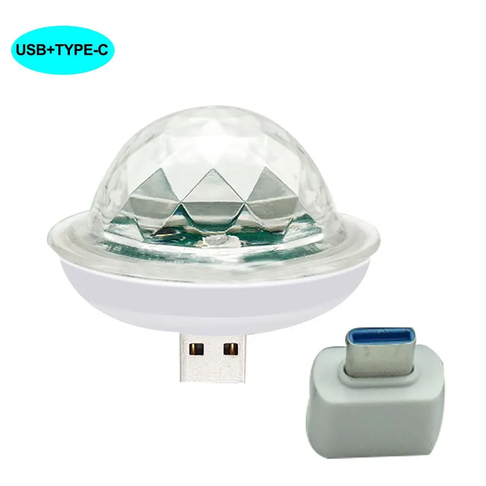 СВЕТОДИОДНЫЙ Автомобильный USB атмосферный свет DJ RGB мини красочная музыкальная лампа для фестиваля вечерние звук караоке управление легко носить с собой - Название цвета: D