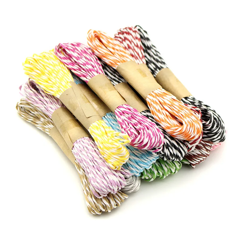

10meter/lot Multi Color Natural Paper Cord Kindergarten Home Decor DIY Handcrafts Paper Rope String Material Accessories LX400