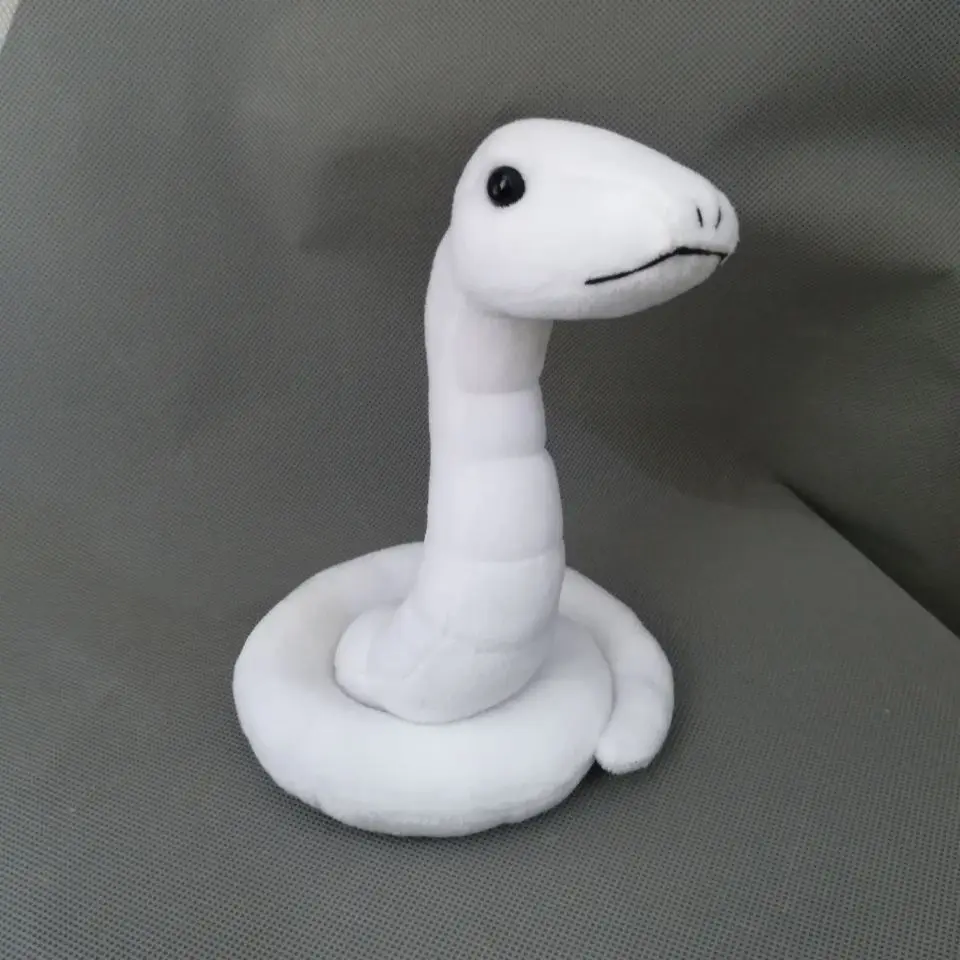 Около 18x12 см Прекрасный мультфильм белая плюшевая игрушка змея Мягкая кукла детская игрушка подарок на день рождения h2486