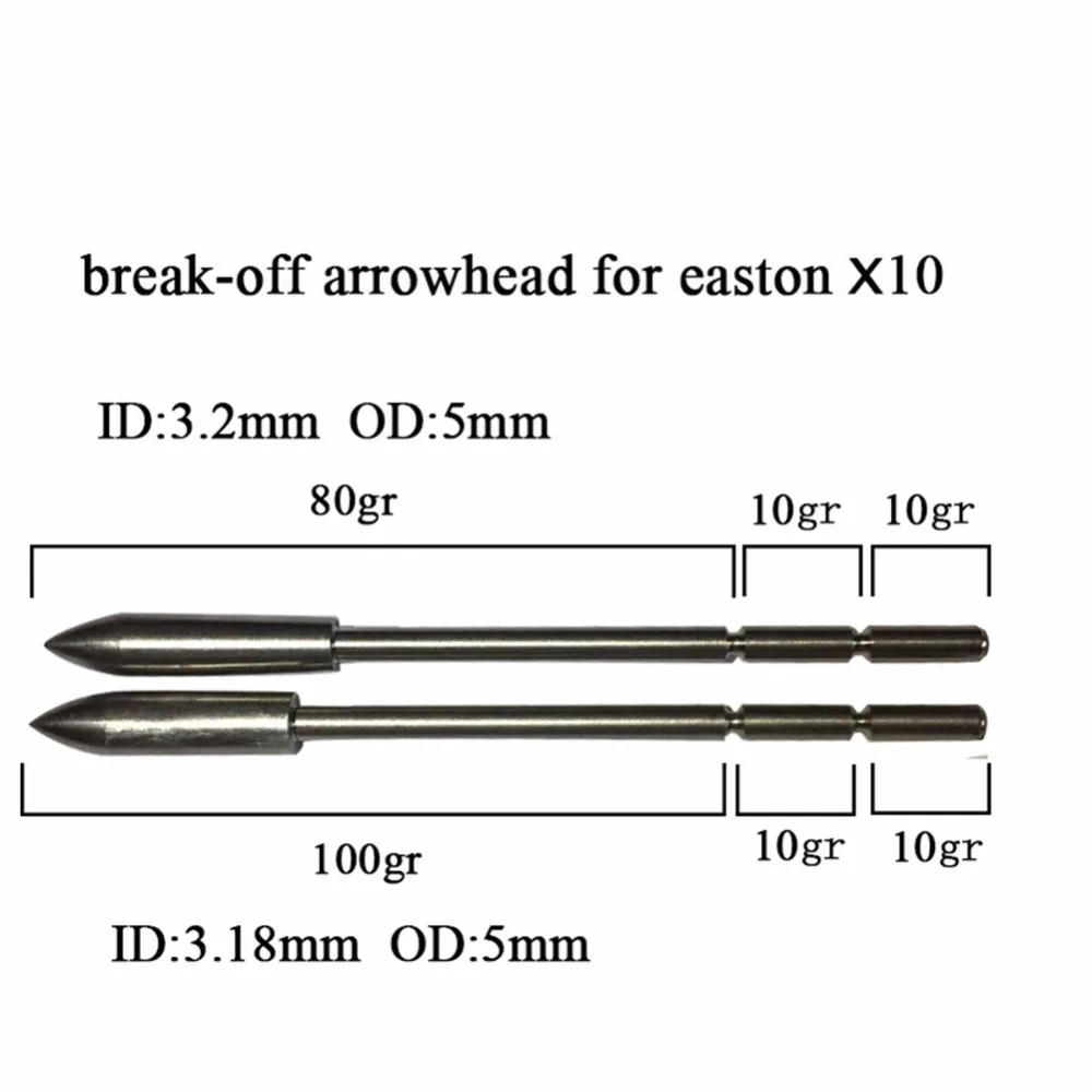 6/12 шт DIy 120гр самострела id4.25мм ID 3 2 мм id3.18мм для Easton углеродная стрела наконечники