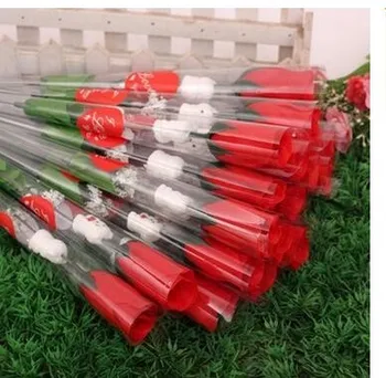 

100pcs/lot free shipping Silk Simulation Artificial rose Flower Romantic Wedding velentine's gift