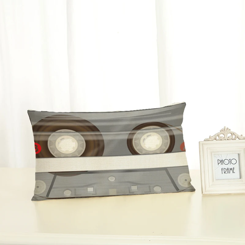 

Personalized Magnetic Tape Cushion Covers Fashion Creativity Home decoration 30x50 Decorative Beige Linen Pillow Case