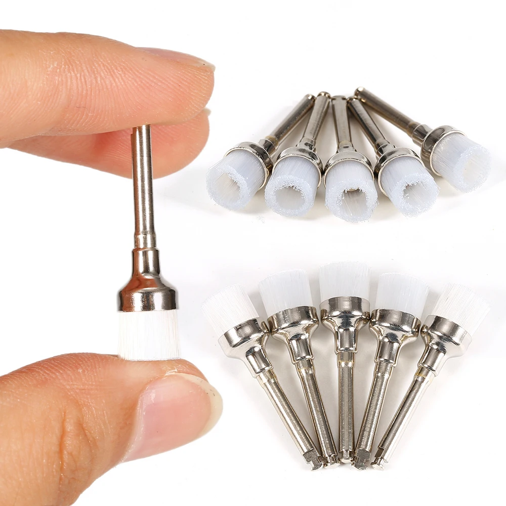 

Y&W&F 100Pcs/Set Polished Whitening Brush Nylon Soft Brush Wear Resistance Professional Teeth Polished Dental Nylon Brushes