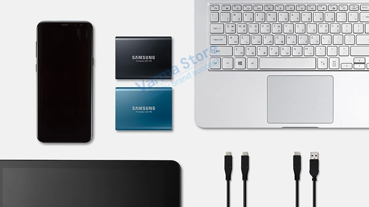 Samsung мобильного SSD T5 2 ТБ Hi-Скорость USB3.1 внешний SSD Шифрование T5 2 ТБ PC мобильный двойной- используйте