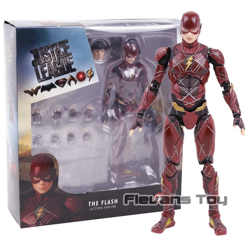 DC Comics Justic League MAFEX 058 флэш-Фигурка Игрушка Кукла Brinquedos фигурные коллекционные модели подарок - Цвет: boxed