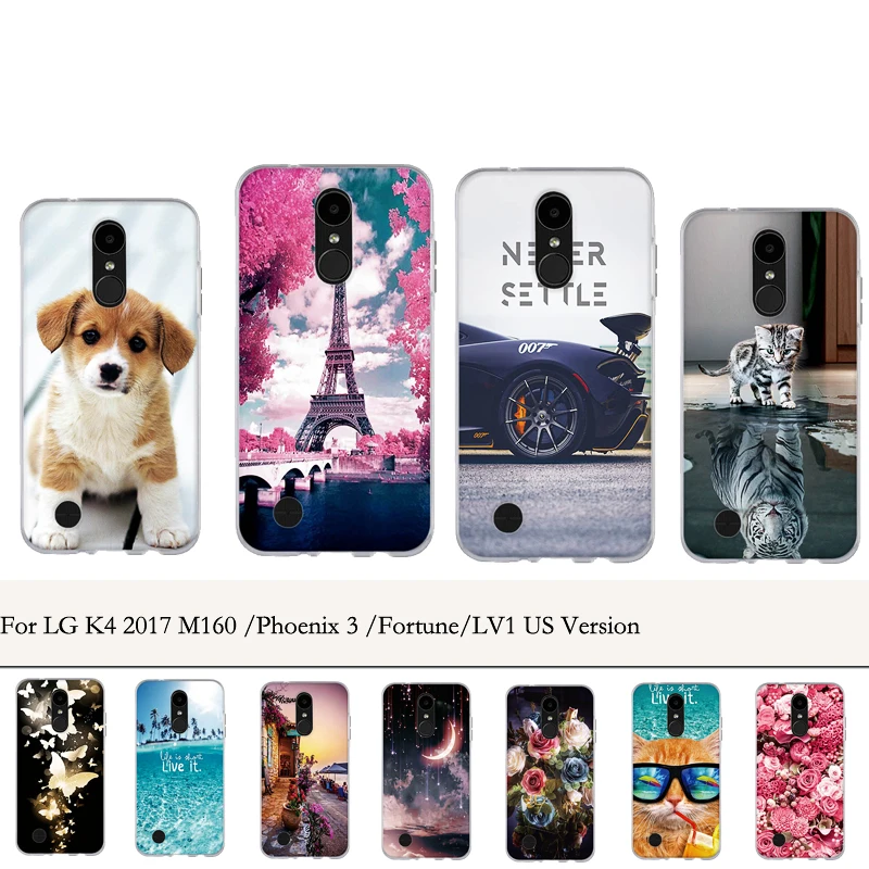 

Case for LG K4 2017 M160 /Phoenix 3 /Fortune/LV1 Cover Soft TPU Silicone Bumper Cover for LG K4 2017 US Version Case Funda Coque