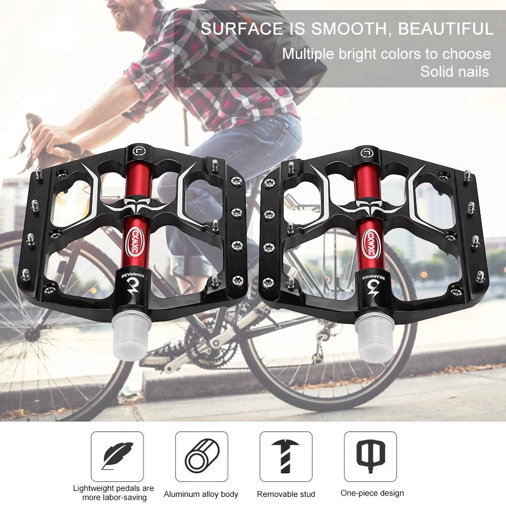 Utral Sealed Bike Pedals, CNC Aluminum Body, For MTB Road Cycling, 3 Bearing Bicycle Pedal Aluminium Alloy Bearing Bicycle Pedal