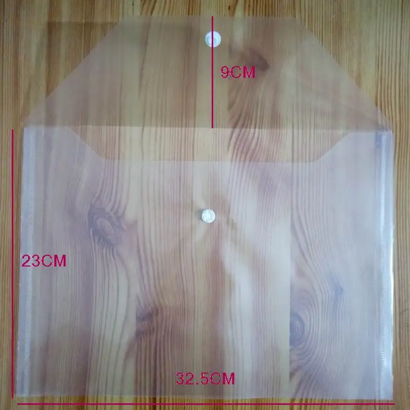 100PCS/LOT A4 Transparent Plastic Folder Documents Bag Envelope PP Case