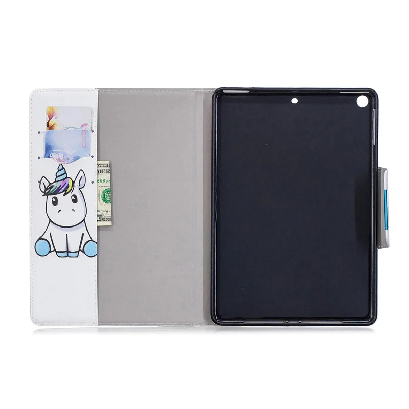 Wekays For Coque Apple New Ipad 9.7 2018 Cartoon Unicorn Leather Fundas Case For IPad 9.7 inch 2017 A1822 A1823 Cover Case Shell