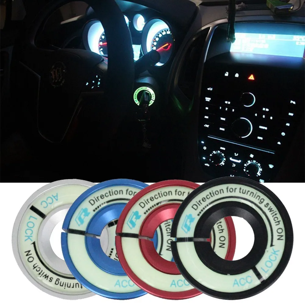 

New Car Luminous Ignition Switch Cover Decorative Stickers Key Circle Ring For VW Beetle Jetta5 Polo Golf6 For Audi A1 A3 A4 TTS