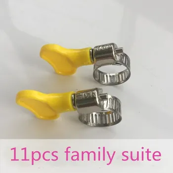 

Free shipping 11pcs stainless steel gas holder hose holder with hand wring handle for household suits