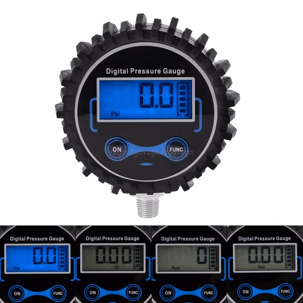 

0-200PSI Digital Tire Pressure Gauge Car Air PSI Meter Tyre Pressure Tester 1/8 NPT D18 dropship