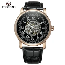 Forsining Skeleton Watch Transparent Roman Number Watches Men Luxury Brand Mechanical Men Watch Steampunk Wristwatches