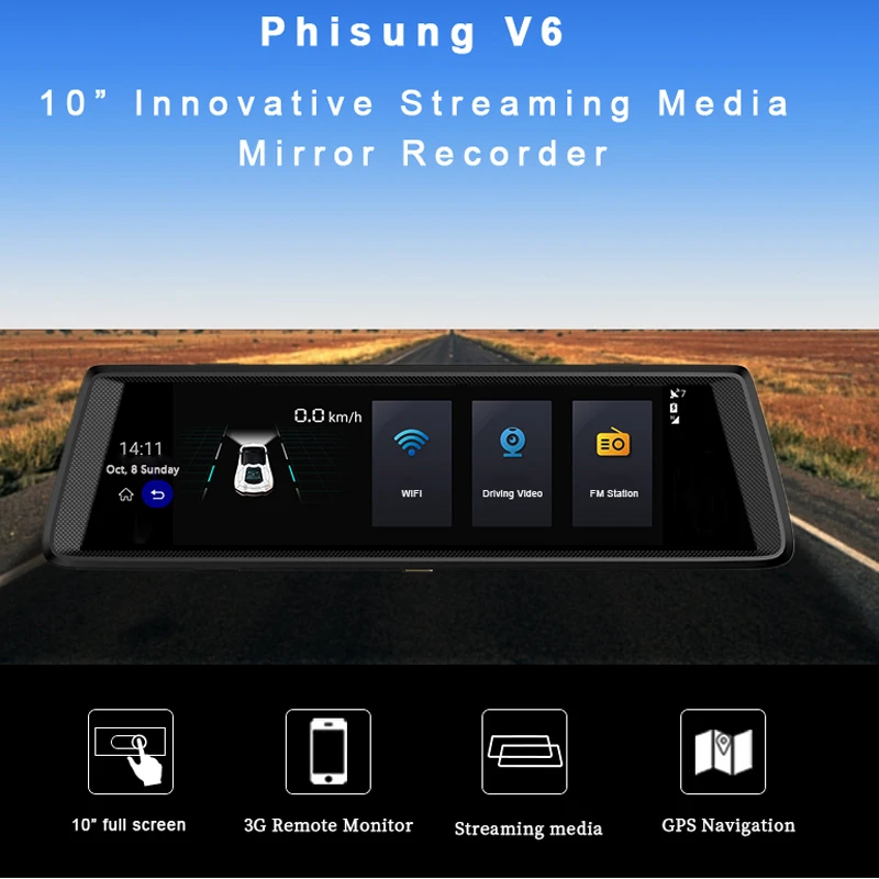 Phisung V6 car dvrs 10\