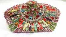 Hohe Qualität Neue Blumen-design Kristall Abendtaschen Handgemachte Frauen Kupplung Afro-Indio Luxus Abend Kupplung Dhl-freies Verschiffen
