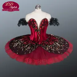 Взрослых высокое качество красные, черные Высокое качество Профессиональный Балетные костюмы пачка Лебединое озеро Балетные костюмы