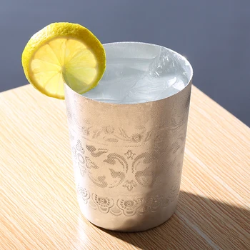 

Lemonade carved cup Cocktail Tin mug 260ml